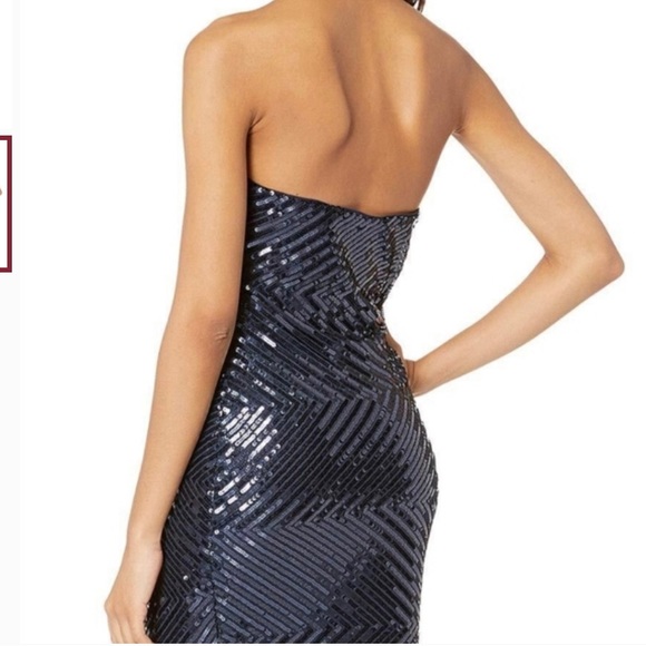 NWT Bebe Sequin Womens Halter Dress Sz 10 - Picture 4 of 4